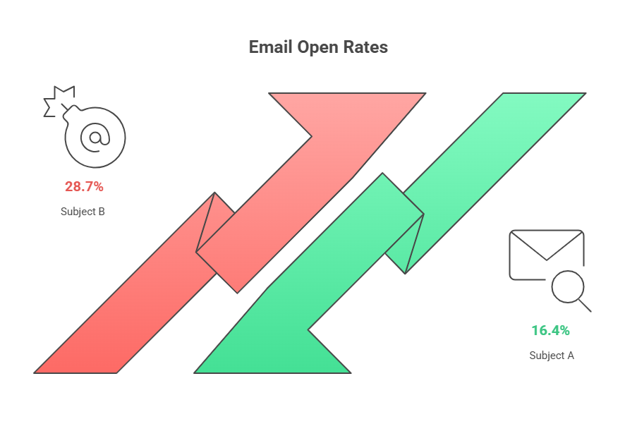 Email open comparison