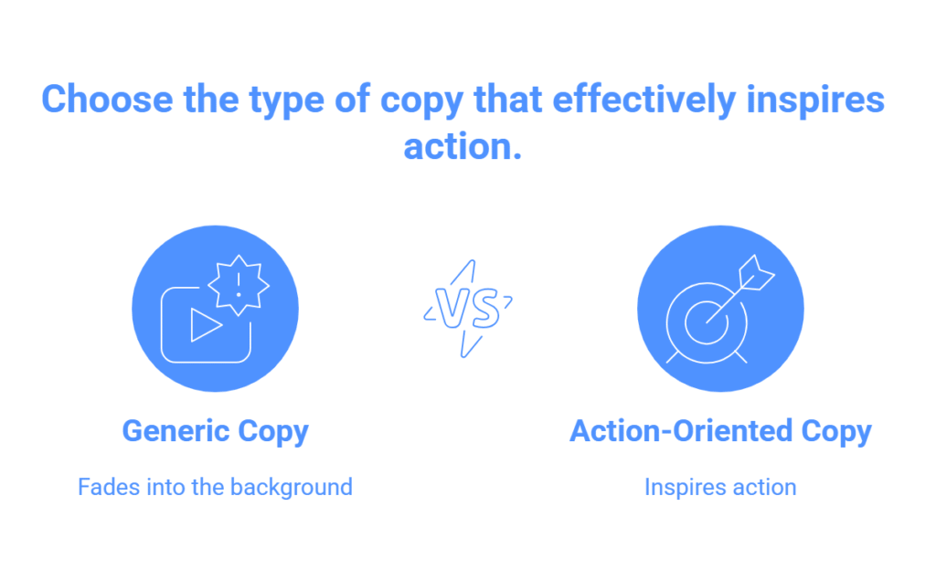generic copy vs action oriented copy