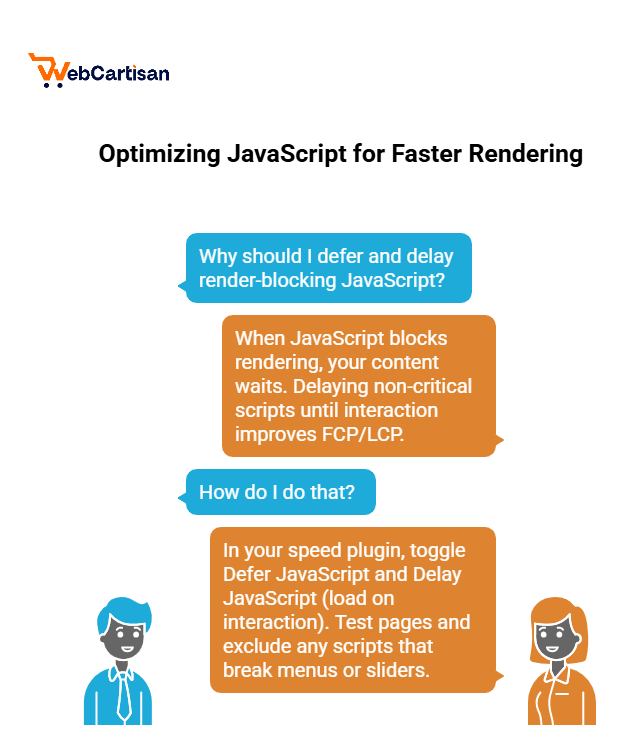 Defer & delay render-blocking JavaScript